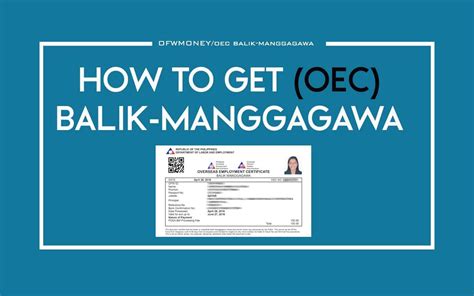 Balik Manggagawa Online (BM Online) OEC Guide .